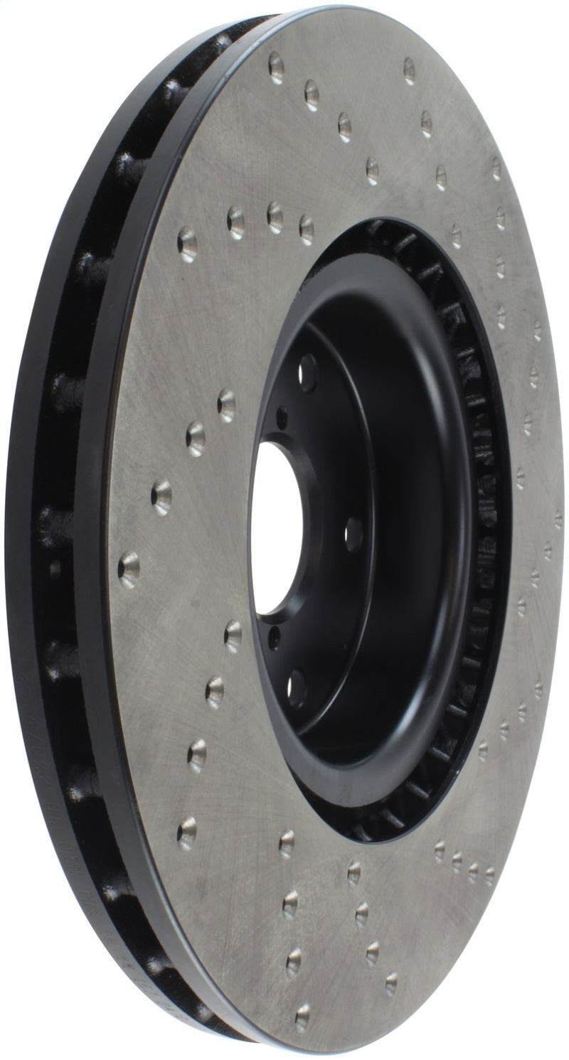 StopTech Sport Cross Drilled Brake Rotor; Front Right