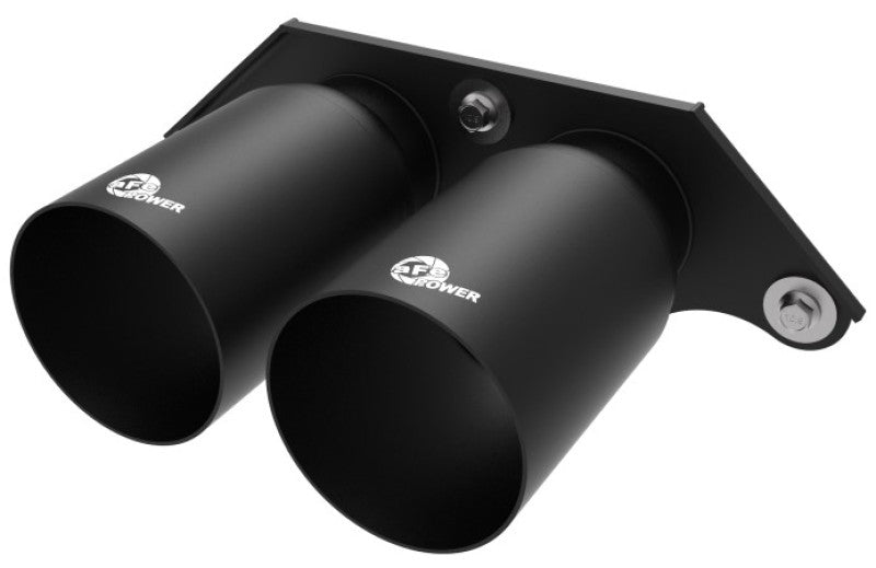 aFe Power Mach Force Xp 4in 304 SS Bolt-On Exhaust Tips Satin Black 14-19 Porsche 911 GT3 3.8L/4.0L 49C36435-B