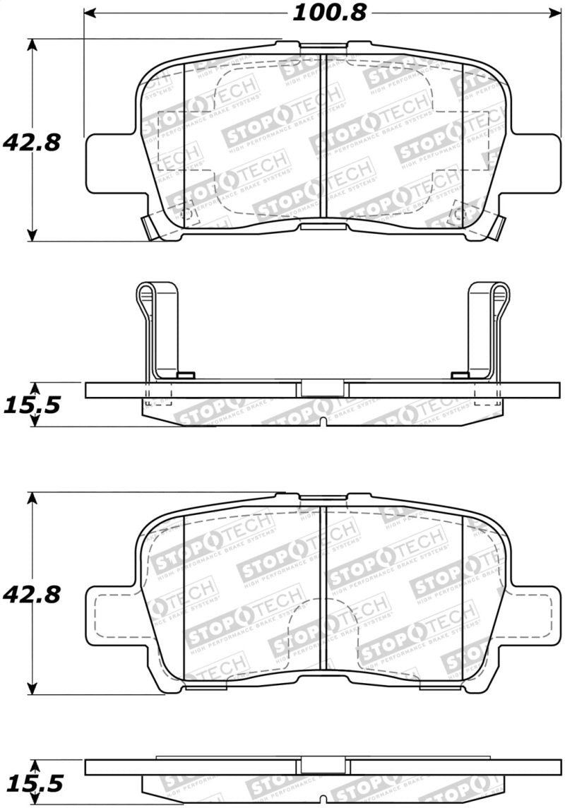 StopTech Street Brake Pads 308.08650 Main Image