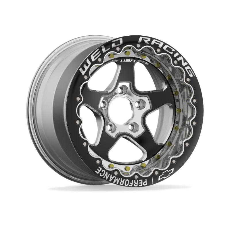 Weld Chevrolet Performance 16x10 / 5x120 BP / 7in. BS Black Center Wheel - Single Beadlock 88B-610SB-GM Main Image