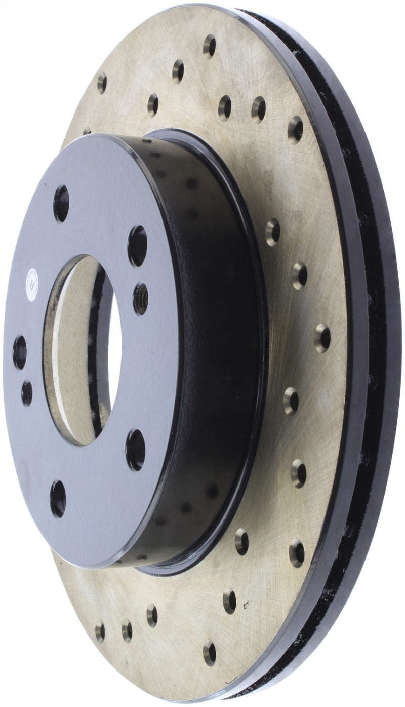 StopTech Sport Cross Drilled Brake Rotor; Front Right