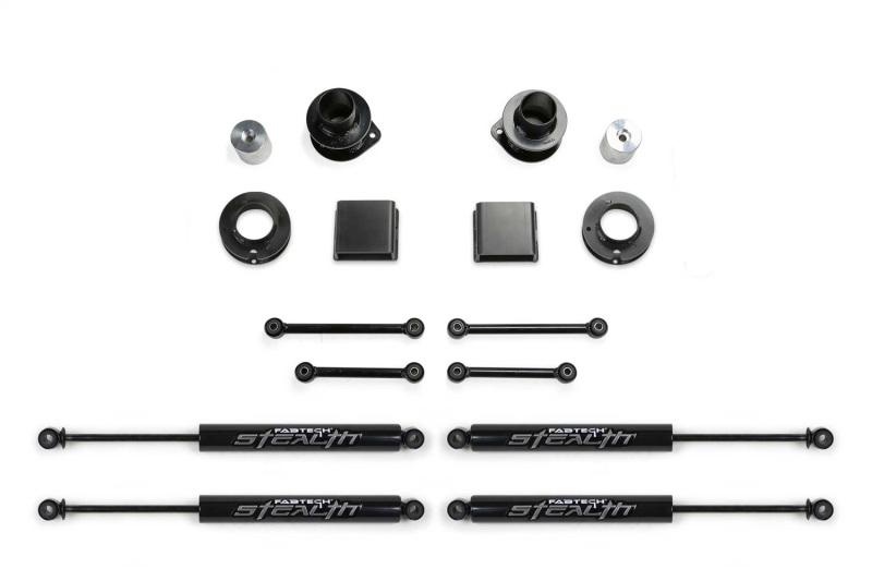 Fabtech 2020 Jeep Gladiator JT 6 Cyl 4WD 3in Spacer System w/Stealth Shocks K4157M Main Image