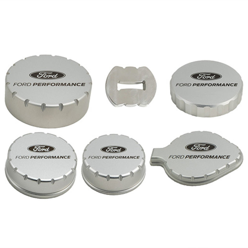 Ford Racing 15-19 Mustang 2.3L/5.0L/5.2L Aluminum Machined Engine Cap Covers M-6766-M50A