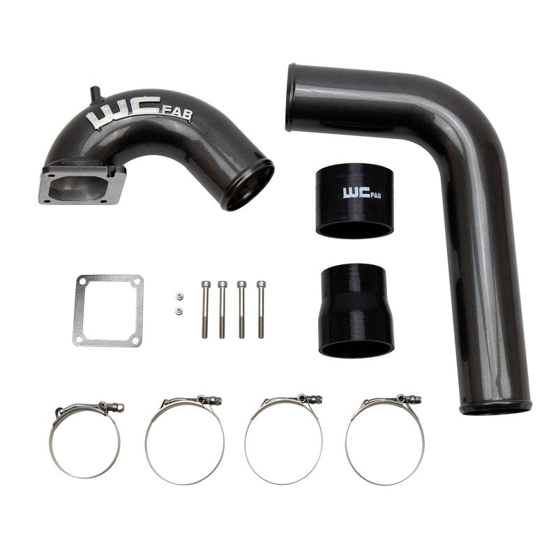 Wehrli 03-07 Dodge 5.9L Cummins 3.5in Intake Horn & Driver Side Intercooler Pipe Kit - Gloss Black WCF100528-GB