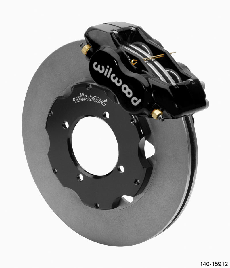 Wilwood Dynalite Front Big Brake Kit 11.00in ULHP-30 Vane Plain Face Rotors - Black 140-15912