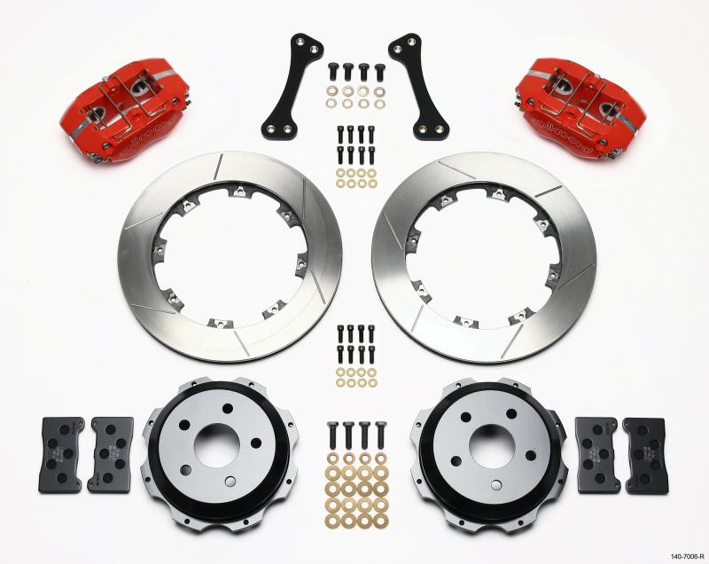 Wilwood Dynapro Rear Kit 12.19in Red Subaru Impreza WRX 140-7006-R Main Image