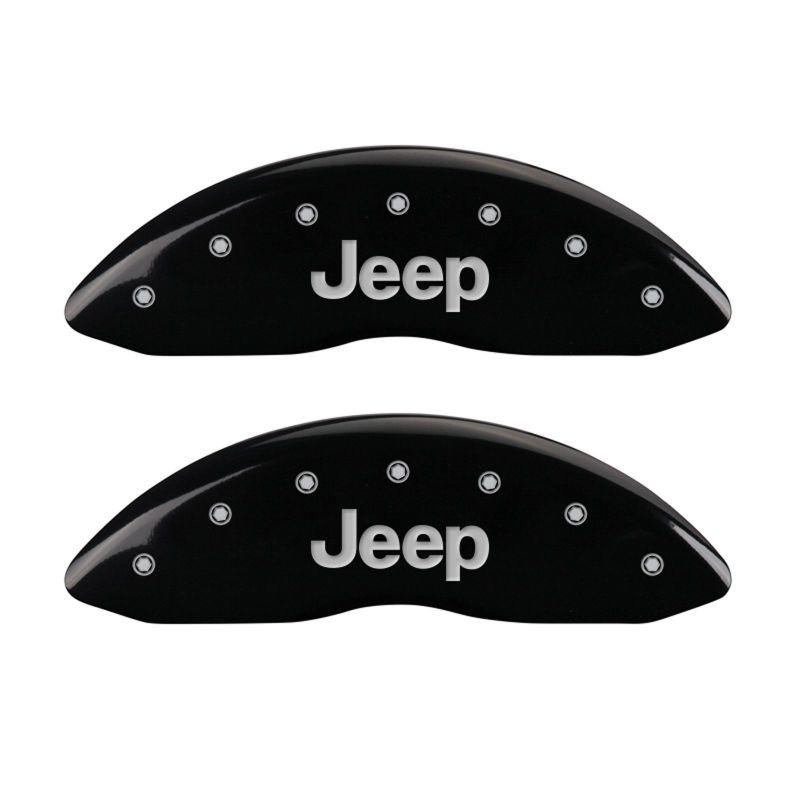 MGP Front set 2 Caliper Covers Engraved Front JEEP Black finish silver ch 42011FJEPBK Main Image