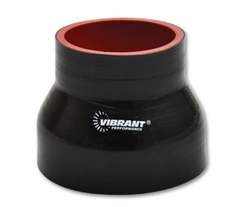 Vibrant 4 Ply Reducer Couper 4.0in ID x 3.50in ID x 4.50in Long - Black 19741