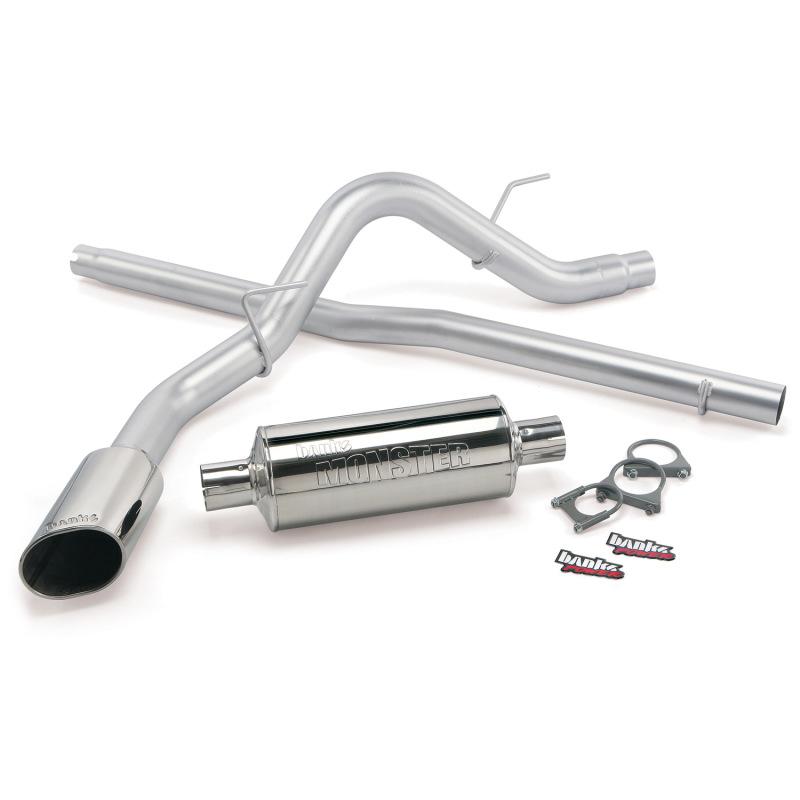 Banks Power 06-08 Ford F-150/Lincoln CCMB Monster Exhaust System - SS Single Exhaust w/ Chrome Tip 48744 Main Image