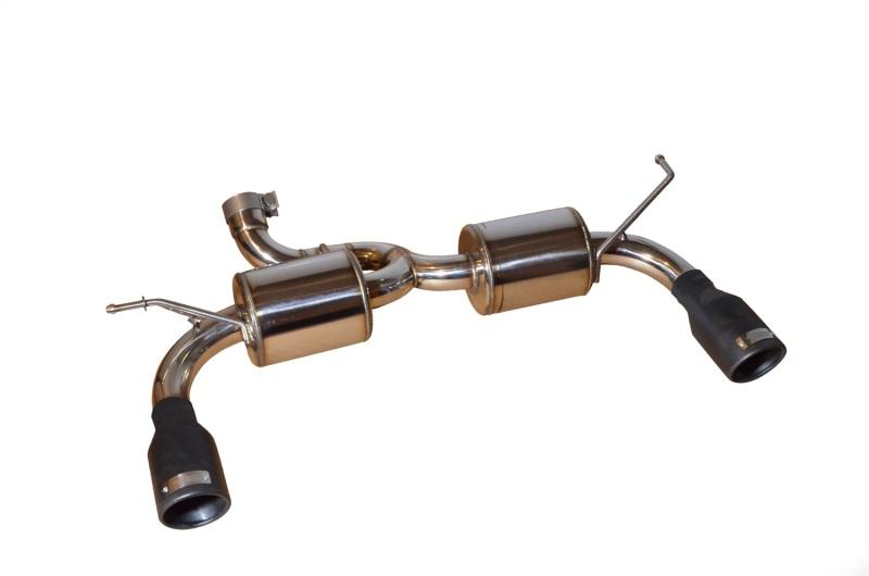 Injen 07-17 Jeep Wrangler JK 3.6L/3.8L 63mm Polished Axle-back Exhaust w/ 4in Black Tips SES5004P Main Image