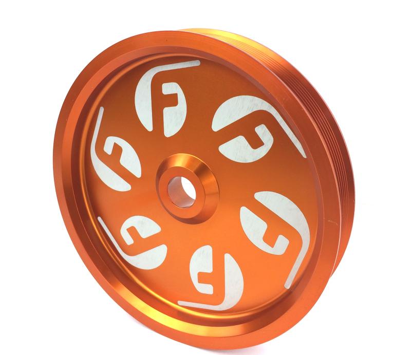 Fleece Performance Dodge Cummins Dual Pump Pulley (For Use w/ FPE Dual Pump Bracket) Orange FPE-34211-ORG Main Image