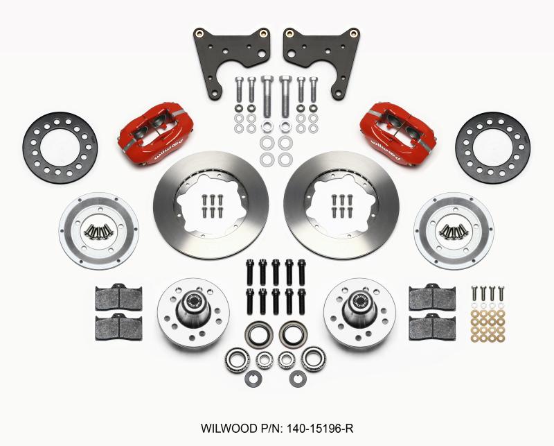 Wilwood Forged Dynalite Front Kit 11.00in Red 65-72 CDP C Body -Drum 140-15196-R Main Image