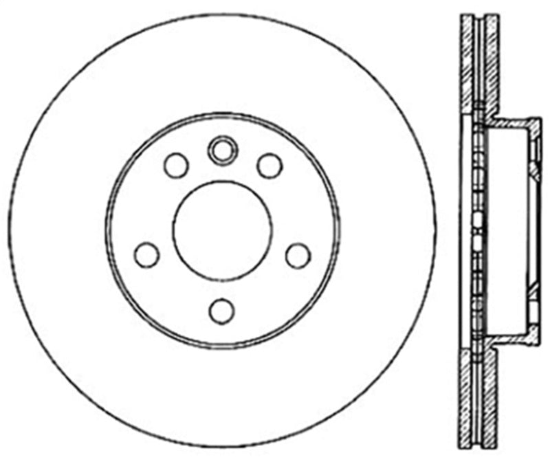 StopTech Sport Cryo Cross Drilled Brake Rotor; Front Left