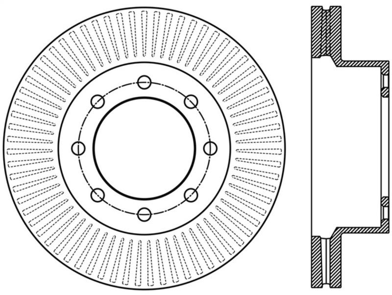 StopTech Power Slot 12-15 Ford F-250/F-350 Front Right Slotted Rotor 126.65138SR Main Image