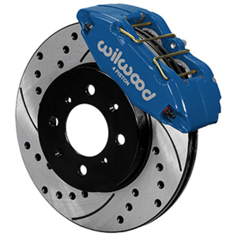 Wilwood DPHA Front Caliper & Rotor Kit Drilled Honda / Acura w/ 262mm OE Rotor - Competition Blue 140-12996-DCB