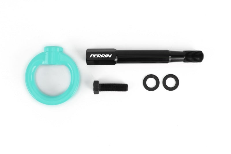 Perrin 18-19 Subaru Crosstrek Tow Hook Kit (Rear) - Hyper Teal PSP-BDY-257TE