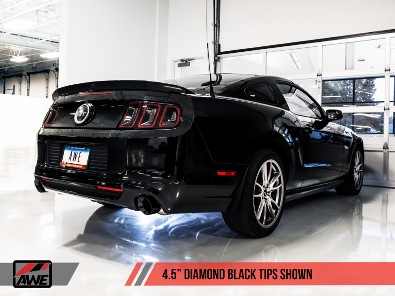 AWE Tuning S197 Mustang GT Axle-back Exhaust - Touring Edition (Diamond Black Tips) 3015-33094 Main Image