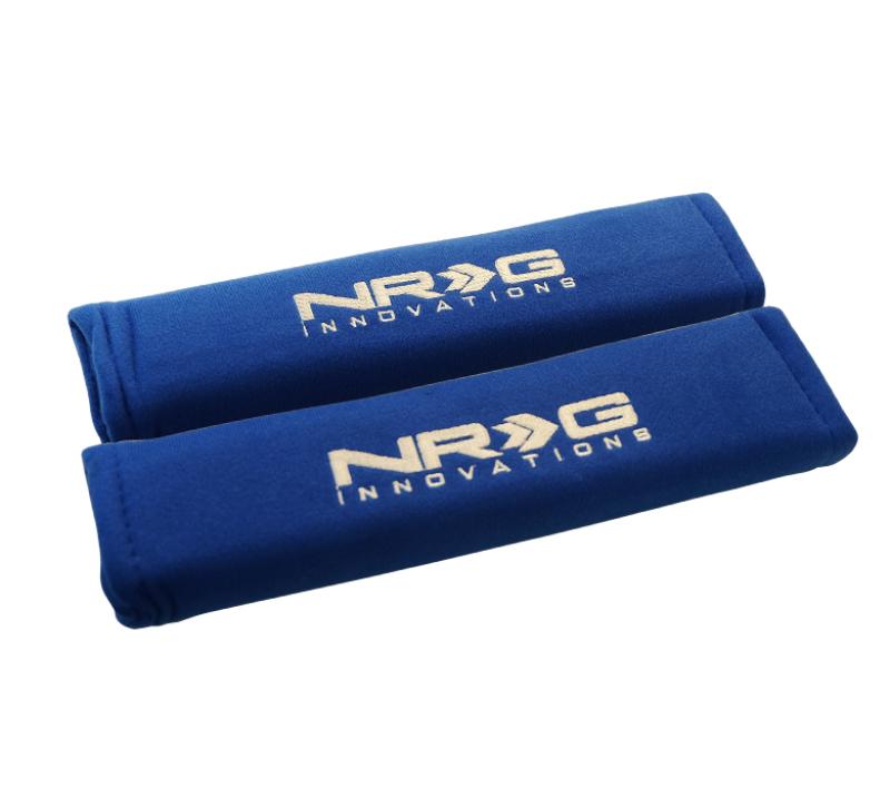 NRG Seat Belt Pads 2.7in. W x 11in. L (Blue) Short - 2pc SBP-27BL Main Image