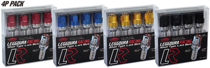 Project Kics 12x1.50 60 Deg 35mm Leggdura Shell Type Bolt & Lock Set - Red WLB135R