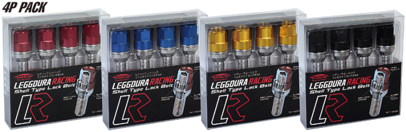 Project Kics 12x1.50 60 Deg 28mm Leggdura Shell Type Bolt & Lock Set - Gold WLB128A