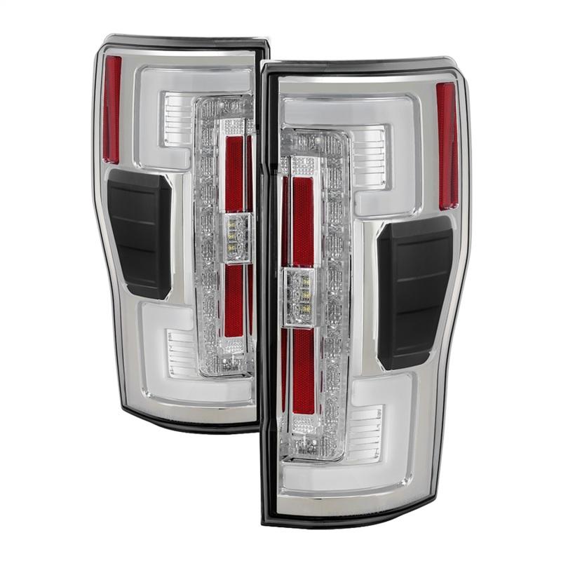 Spyder 17-18 Ford F-250 SD (w/Blind Spot Sensor) LED Tail Lights - Chrm (ALT-YD-FS17BS-LED-C) 5085641 Main Image