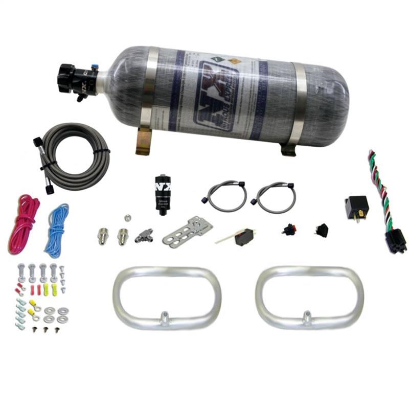 Nitrous Express Dual Ntercooler Ring System (2 - 6 x 6 Rings) w/Composite Bottle 22200-12 Main Image