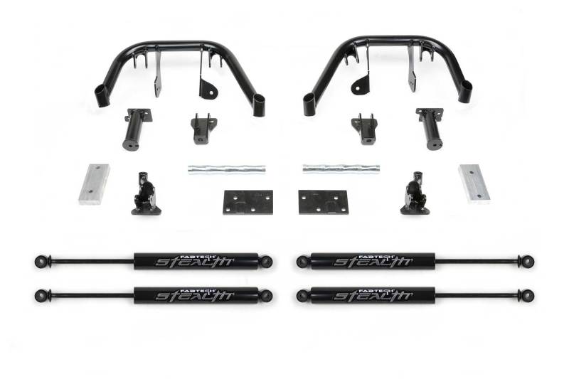 Fabtech 05-07 Ford F250/350 4WD 8in Dual Front Shock System w/Stealth Shocks K2081M Main Image