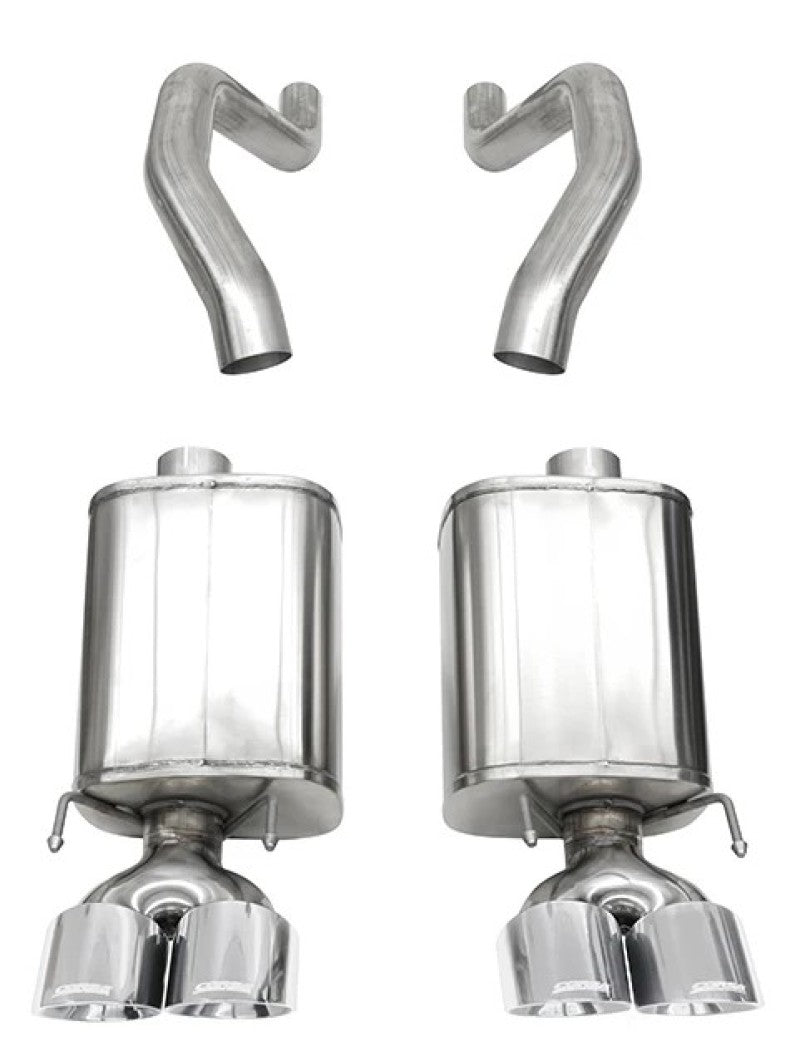 Corsa 06-13 Chevy Corvette C6 Z06 7.0L / 09-13 ZR1 6.2L Polished AxleBack Exhaust w/4.5in Twin Tips 21077