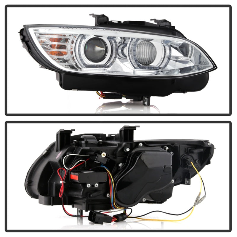 Spyder 08-10 BMW F92 3 Series Proj Headlight - High Beam H3 DRL LED - Chrome - PRO-YD-BMWE9208-DRL-C 5086518