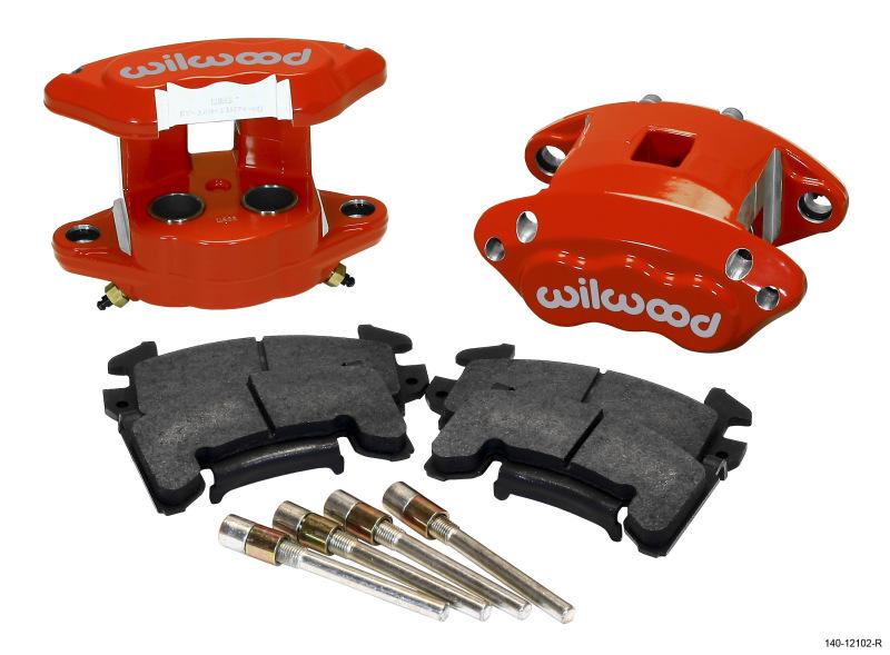 Wilwood D154 Rear Caliper Kit - Red 1.12 / 1.12in Piston 0.81in Rotor 140-12102-R Main Image