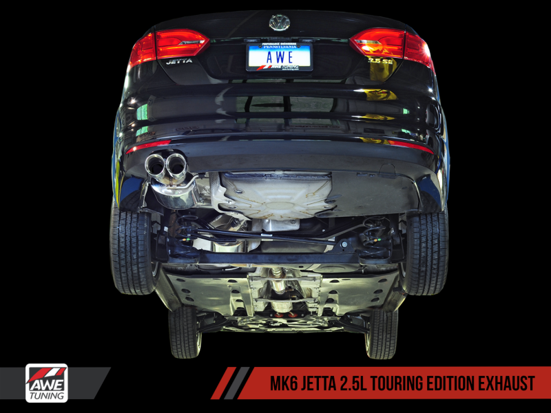 AWE Tuning Mk6 Jetta 2.5L Touring Edition Exhaust - Polished Silver Tips 3015-22060 Main Image