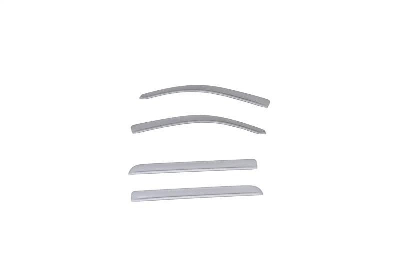 AVS 15-18 Chevy Silverado 1500 Crew Cab Low Profile Color Match Ventvisors 4pc - Silver Ice Metallic 894033-GAN-A Main Image