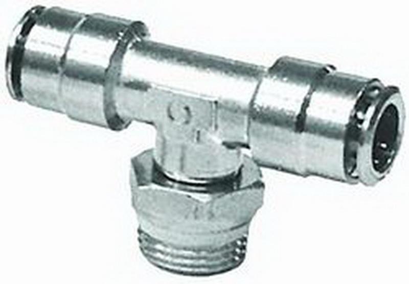 Firestone Male .25in. x 1.4in. x .25in. Branch Swivel Nickel Tee Air Fitting - 25 Pack (WR17603273) 3273 Main Image