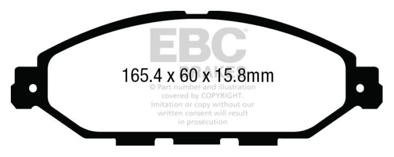 EBC 2015+ Nissan Murano 3.5L Redstuff Front Brake Pads DP33010C Main Image