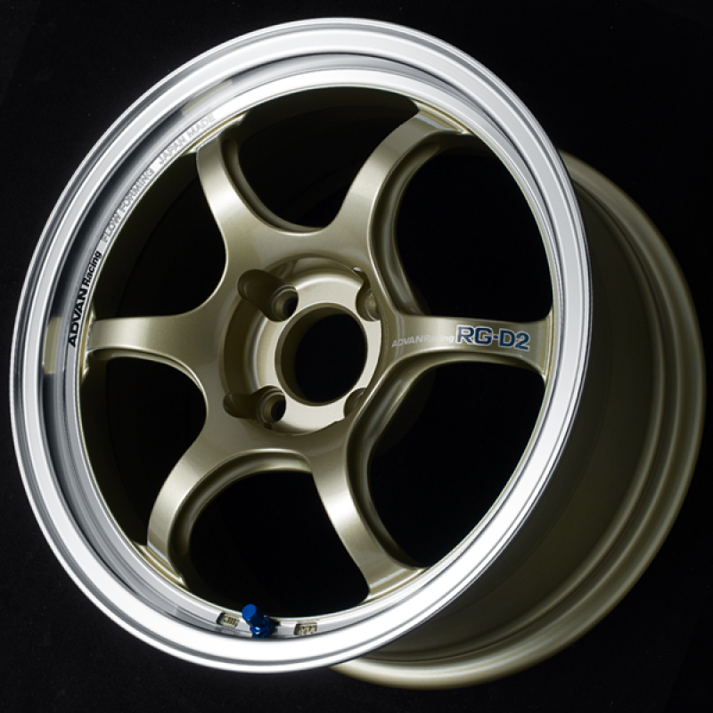 Advan RG-D2 15x6 +45 4-100 Machining & Champagne Gold Wheel YAT5C45AMCG