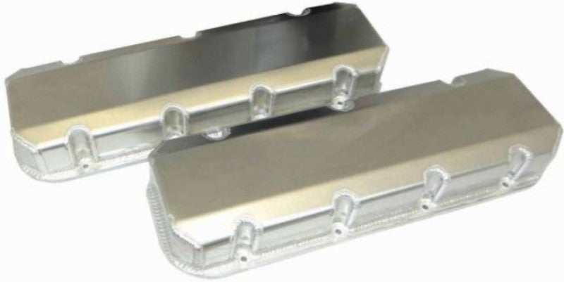 Moroso Chevrolet Big Block Valve Cover w/Billet Rail - No Logo - Exhaust & Intake Pockets - Aluminum 68479