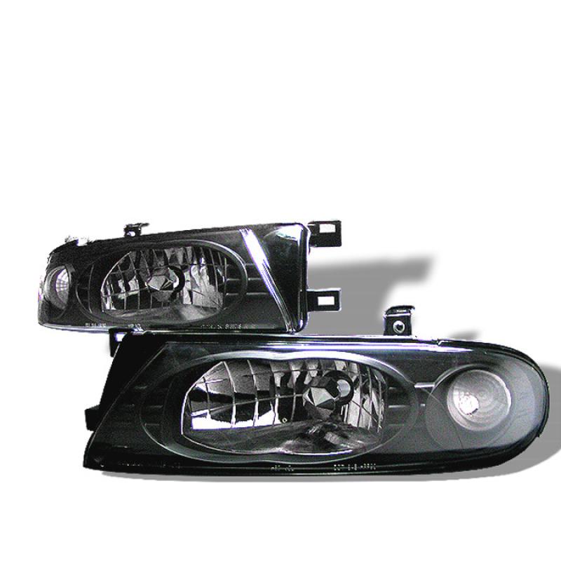 Spyder Nissan Altima 93-97 Crystal Headlights Black HD-YD-NA93-BK 5012630 Main Image