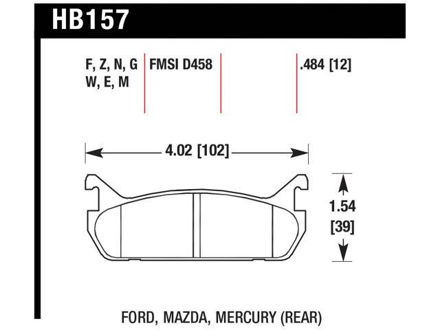 Hawk Brake Pads HB157EE.484 Item Image