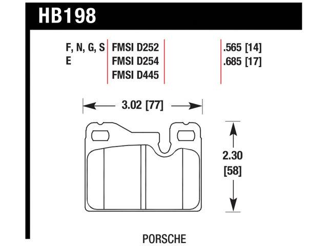 Hawk Brake Pads HB198EE.685 Item Image