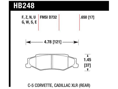 Hawk Brake Pads HB248EE.650 Item Image