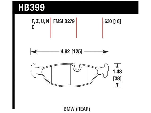 Hawk Brake Pads HB399EE.630 Item Image