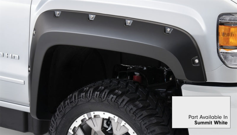 Bushwacker 16-18 GMC Sierra 1500 Pocket Style Flares 4pc - Summit White (Mudflaps Must Be Removed) 40974-14