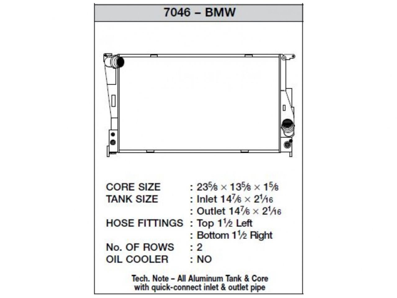 CSF Radiators 7046 Item Image