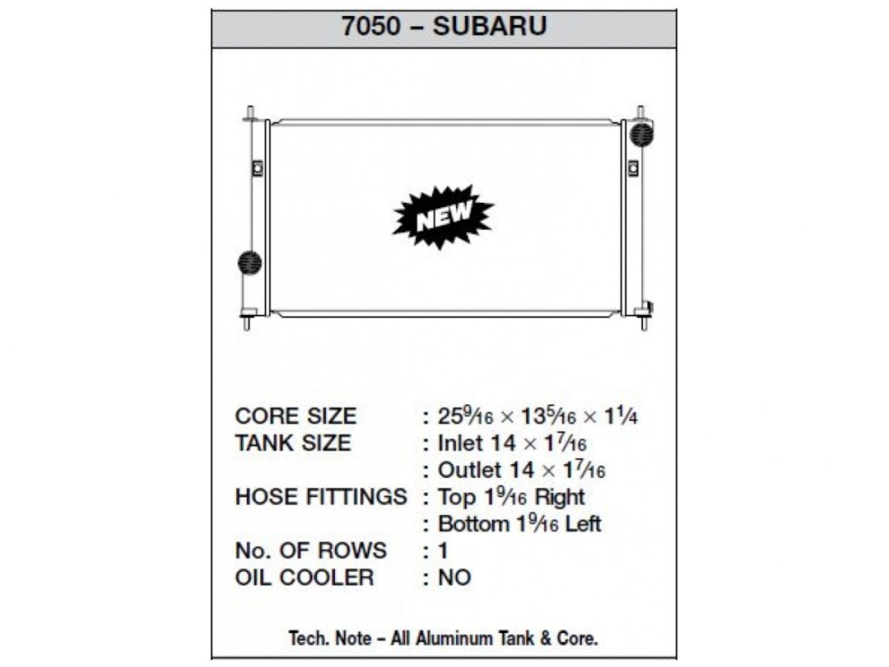 CSF Radiators 7050 Item Image