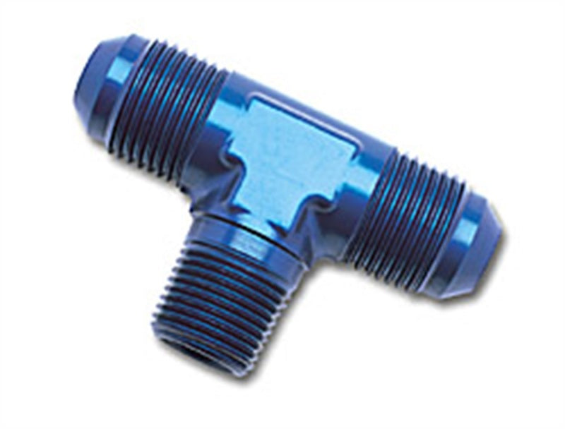 Russell -6 AN Flare to Pipe Tee Adapter (Blue Finish)