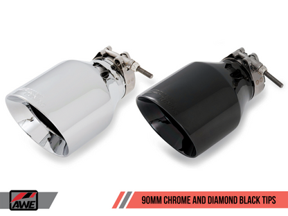 AWE Tuning Audi B9 S5 Sportback Track Edition Exhaust - Non-Resonated (Black 90mm Tips) 3010-43060