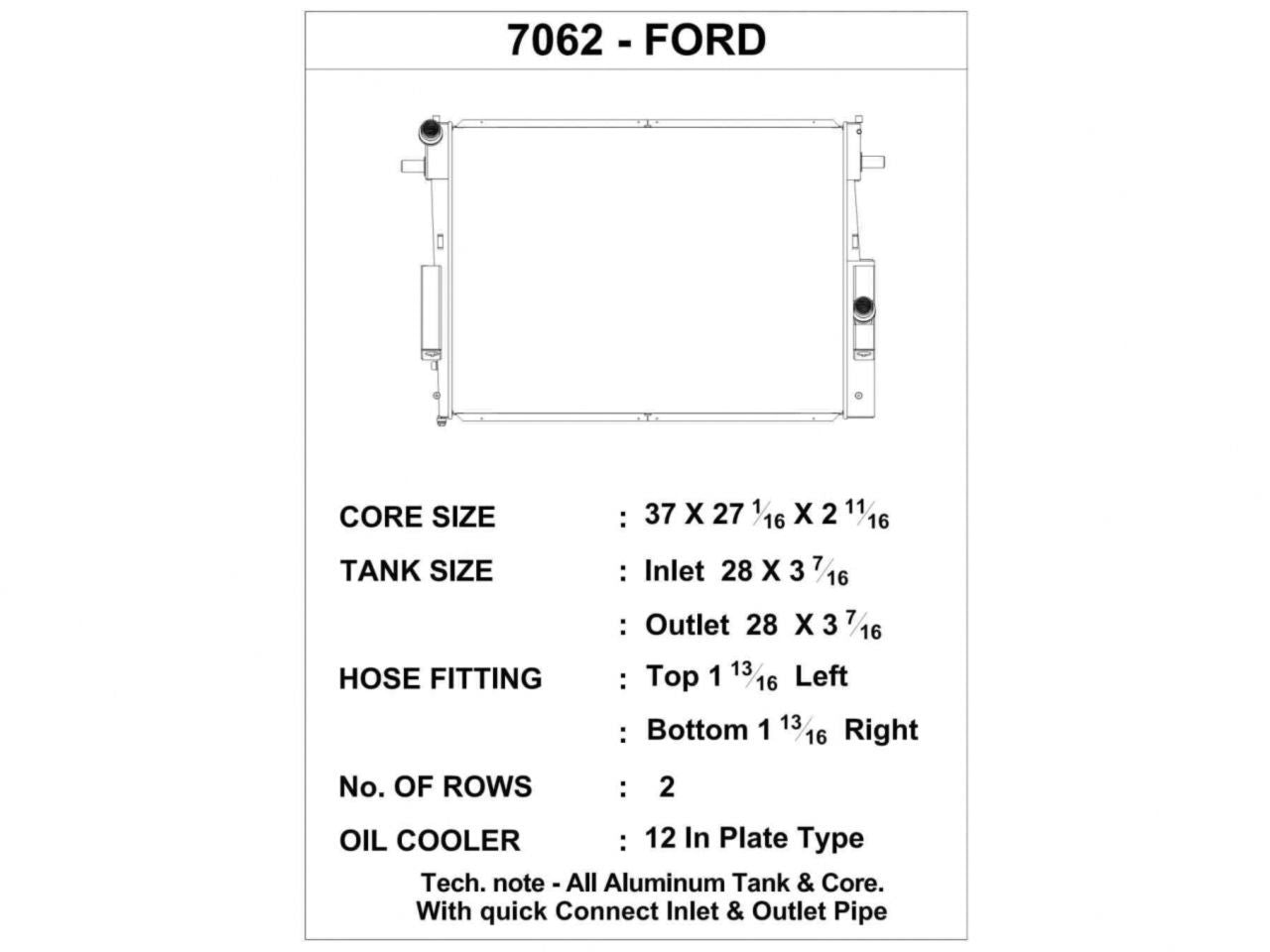 CSF Radiators 7062 Item Image