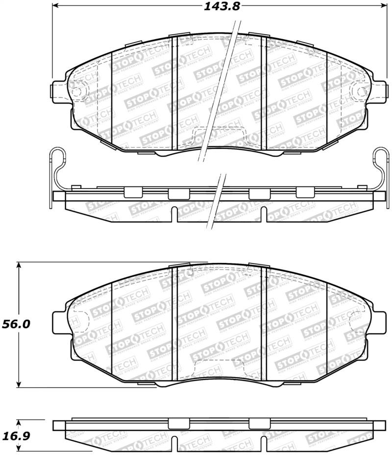 StopTech Street Brake Pads 308.10310 Main Image