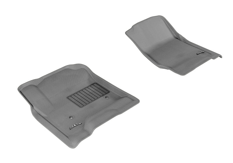 3D MAXpider 2014-2020 Chevrolet Silverado Double Cab/Crew Cab Kagu 1st Row Floormat - Gray L1CH03911501