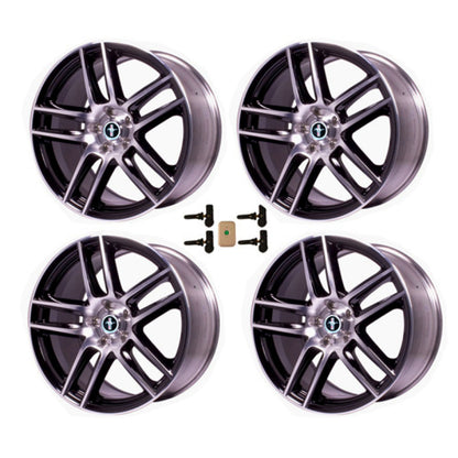 Ford Racing Mustang BOSS 302S 19X9 Front 19X10 Rear Wheel Set with TPMS Sensor Kit M-1007KIT-DC19910LGB